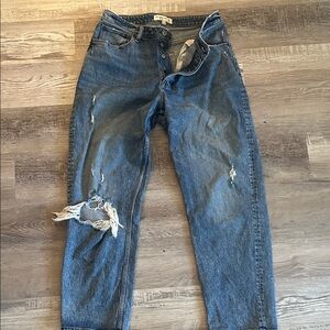 Abercrombie & Fitch The Dad Distressed Blue Jeans